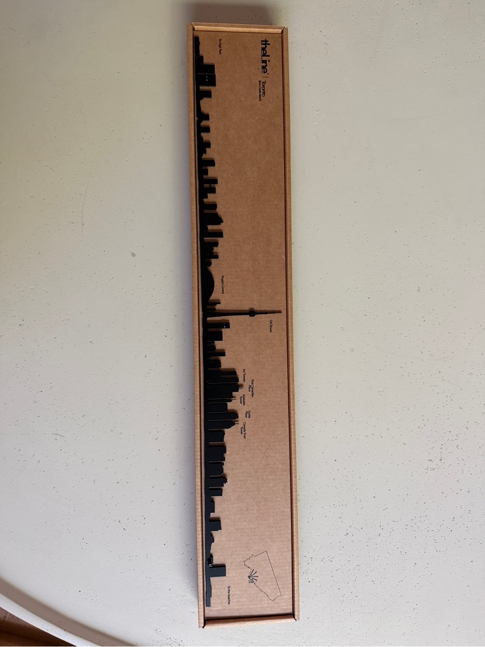 Skyline Wall Art in Natural Kraft with Black Silhouette
